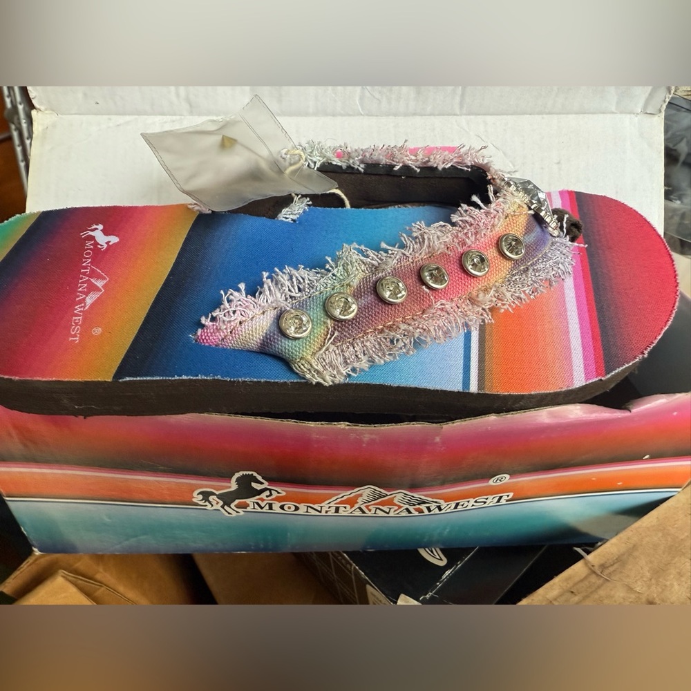 Montana West Colorful Fringed Belt with Silver Accents